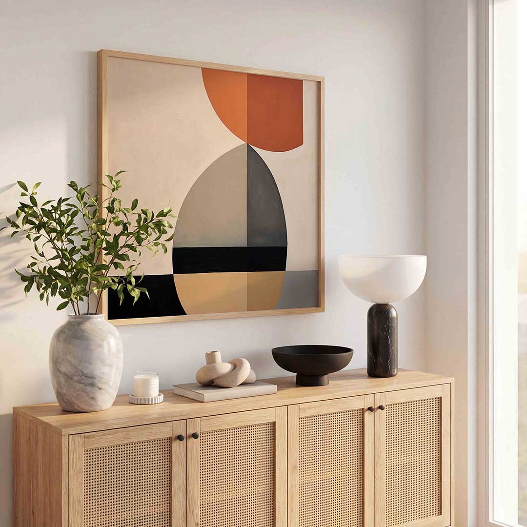 Abstracte vormen – abstracte wandkunst als vierkante poster