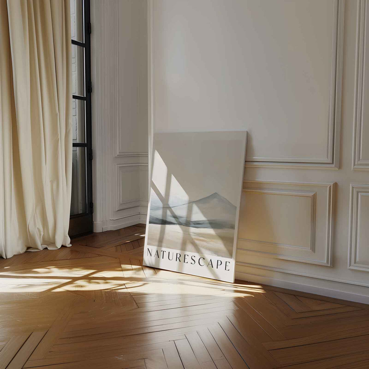 Rustgevende Landelijke Horizon – canvas wanddecoratie in portret formaat