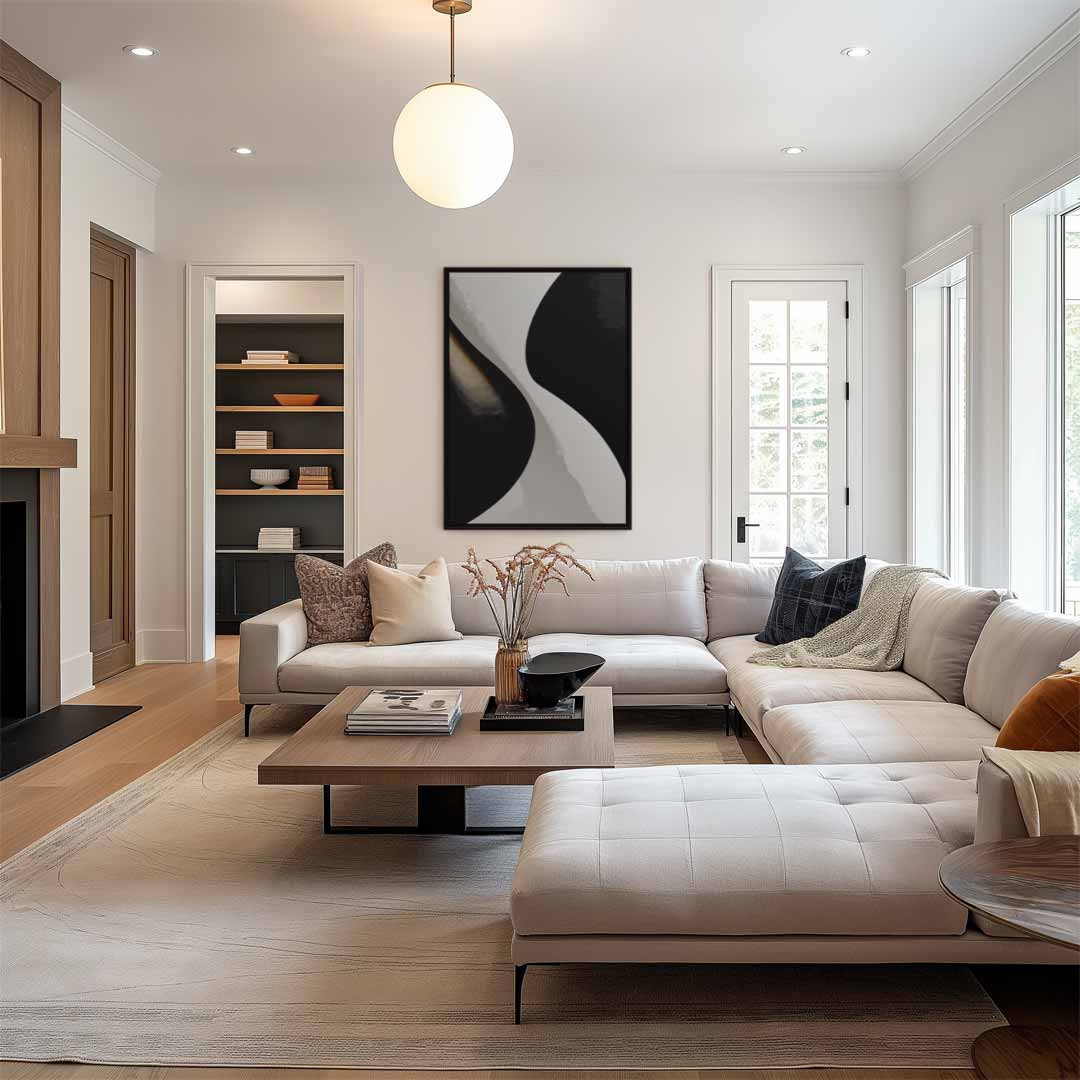 Stijlvolle Abstracte Vormen – staand kunstwerk voor modern interieur