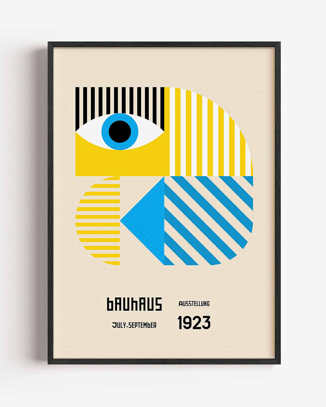 Vorm en kleurvlakken – staande Bauhaus poster als wanddecoratie
