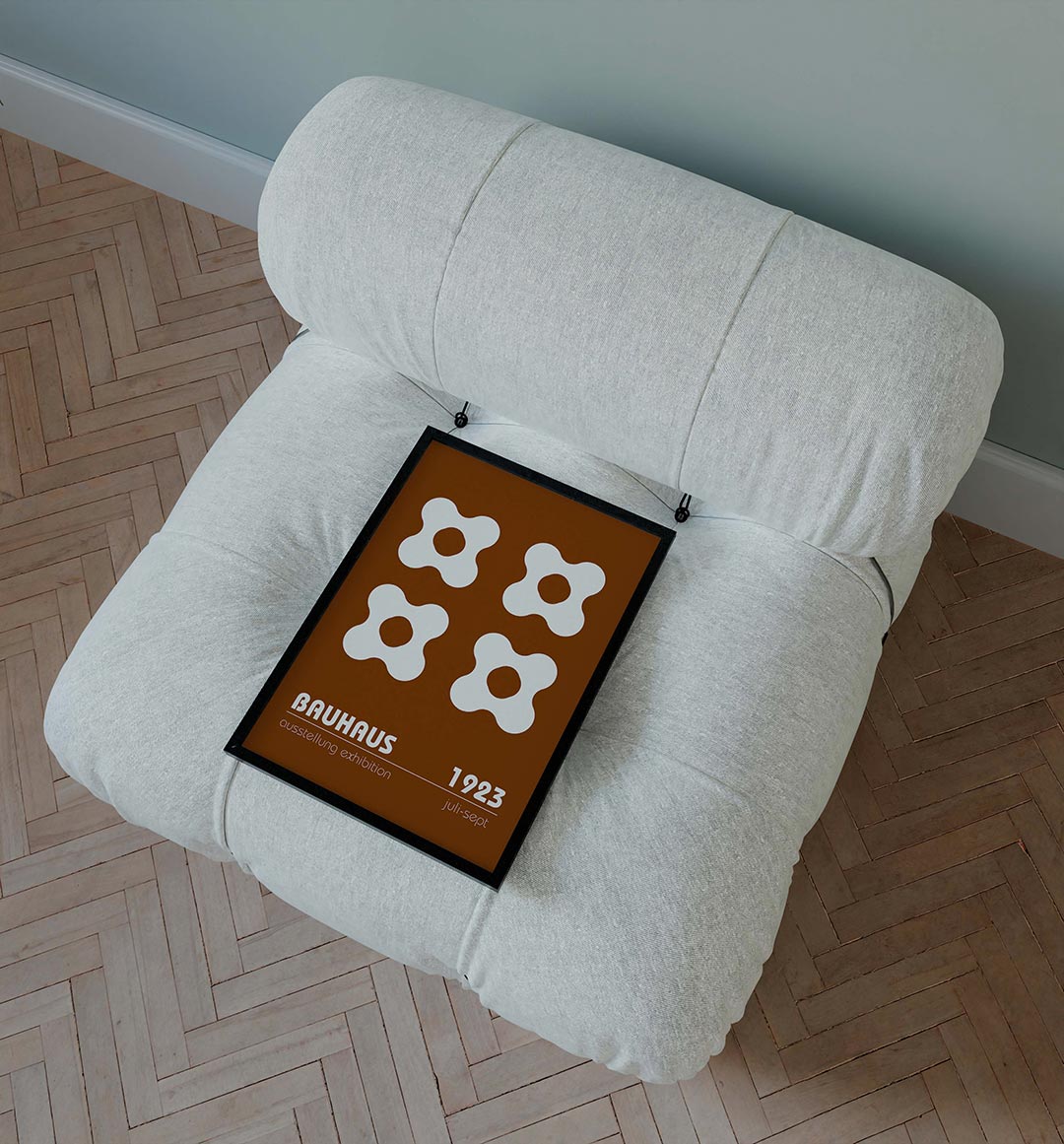 Vormen en vlakken – staande Bauhaus poster voor aan de muur