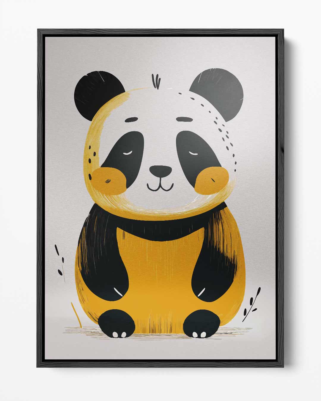 Schattige Panda Illustratie – portret kunstwerk als wanddecoratie