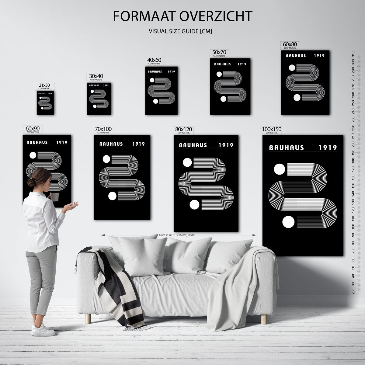 Abstracte – geometrische poster in Bauhaus-stijl van WallArtistic