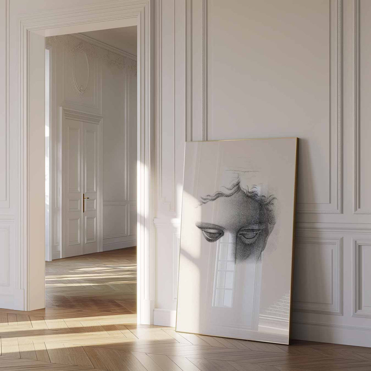Elegante Schets van Mysterie – vintage poster als sfeervolle wanddecoratie