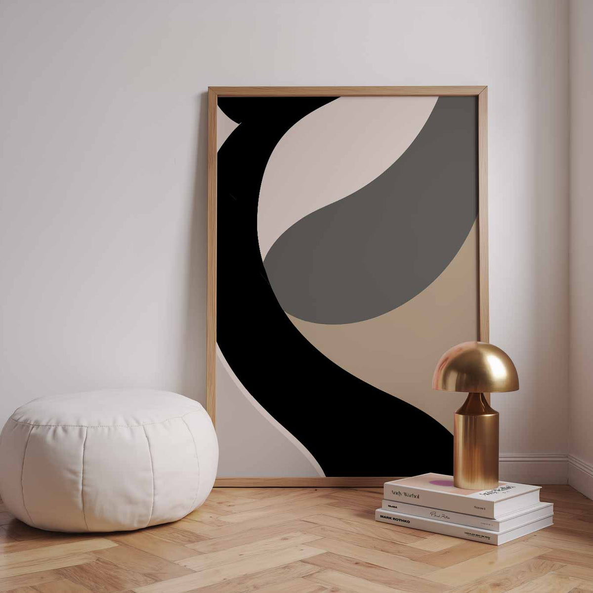 Moderne Abstracte Werveling – staande kleurrijke abstracte wanddecoratie van WallArtistic