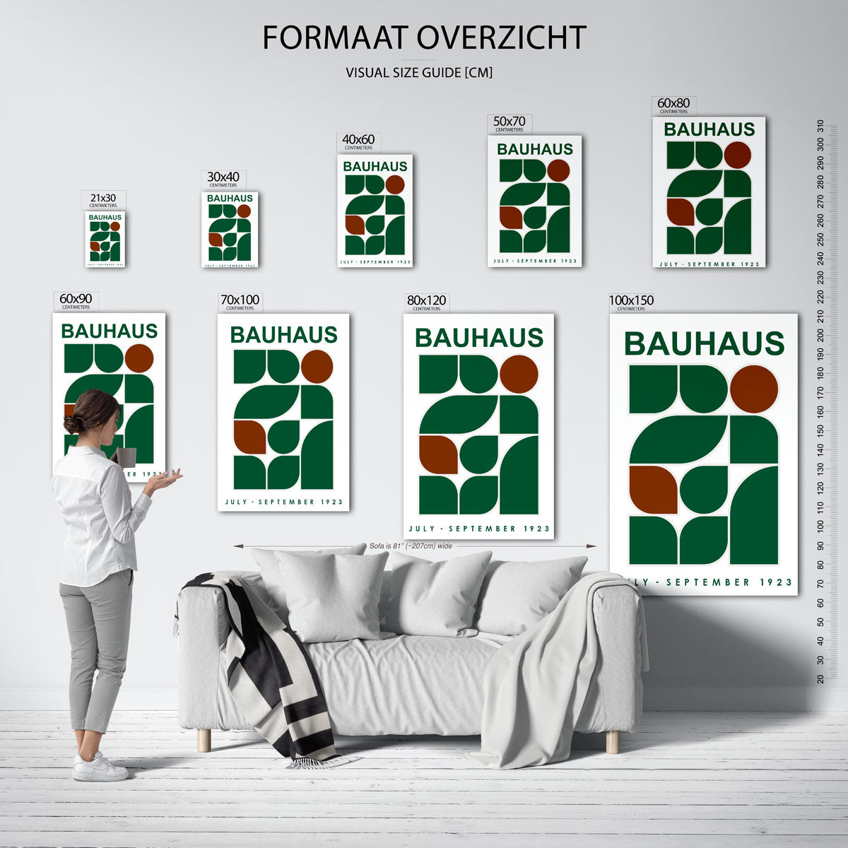  – Bauhaus poster als moderne geometrische wanddecoratie