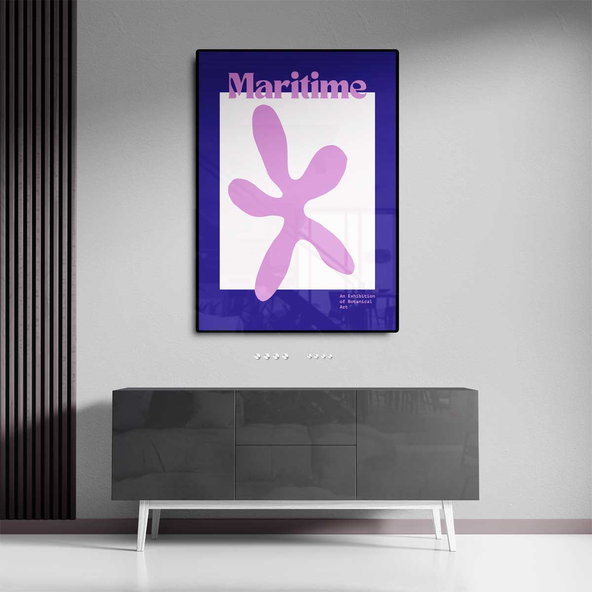 Maritieme Botanische Kunst – canvas wanddecoratie in portret formaat