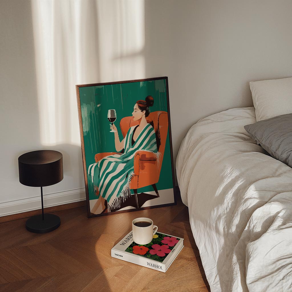 Relax & Wine Vibes – staande zomer wanddecoratie van WallArtistic