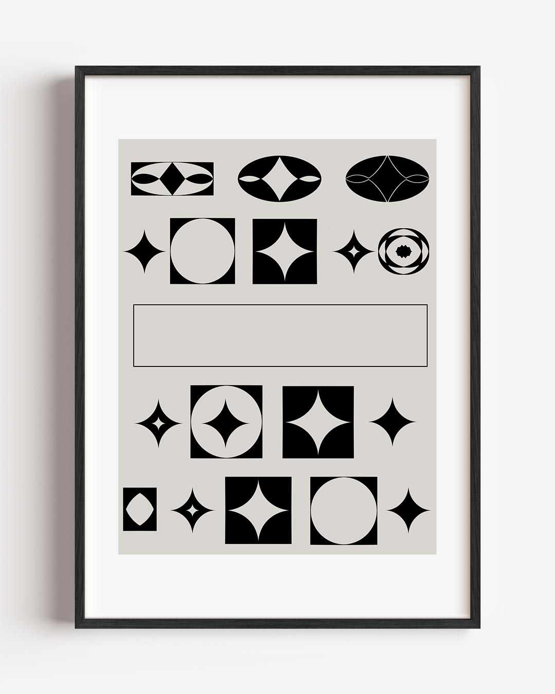 Moderne Geometrische Stijl – elegante portret poster als wanddecoratie