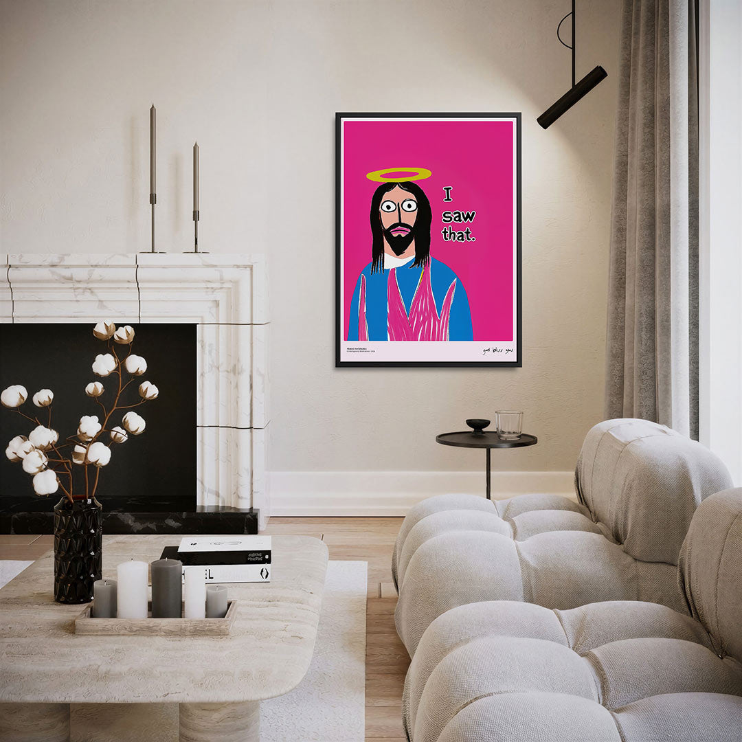 Kleurrijke illustratie – moderne staande wandkunst
