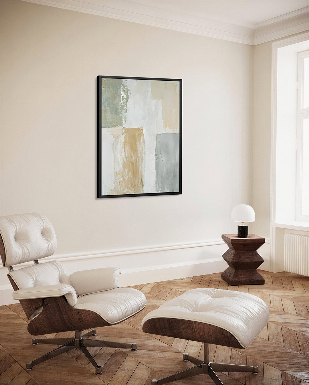 Rustige kleurencompositie – staand wanddecoratie kunstwerk