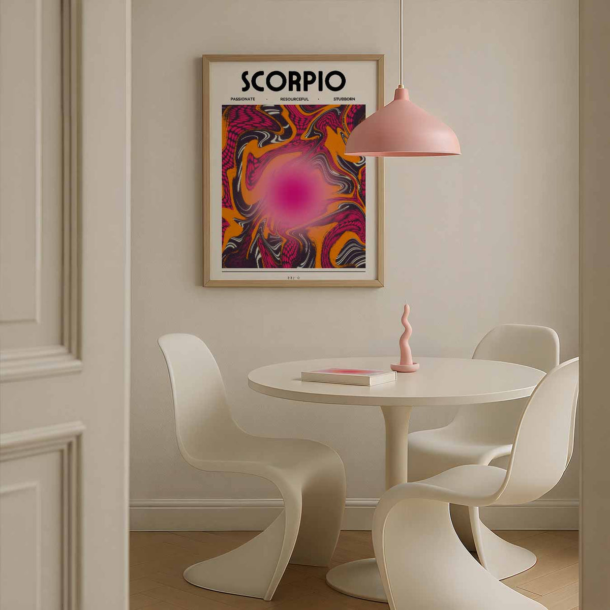 Scorpio Abstracte – rustgevende wandkunst als portret poster