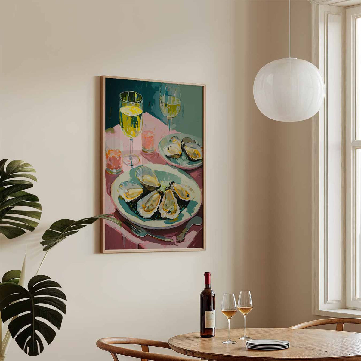 Elegante Oester Avond – keukenposter in staand formaat