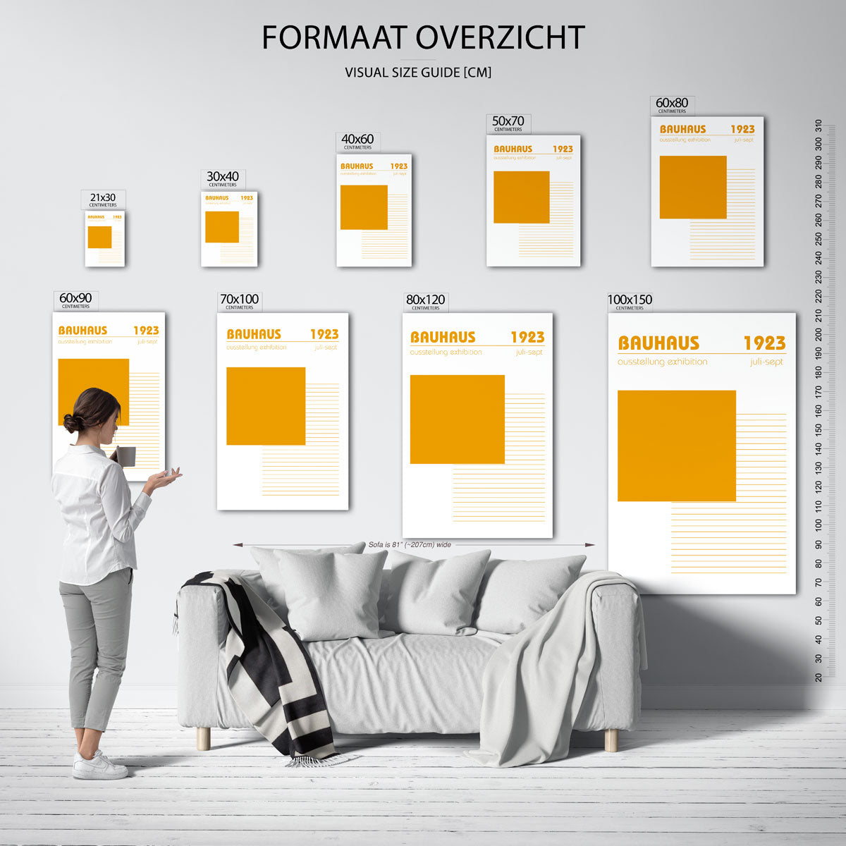 Vorm en lijnen – Bauhaus poster als moderne geometrische wanddecoratie