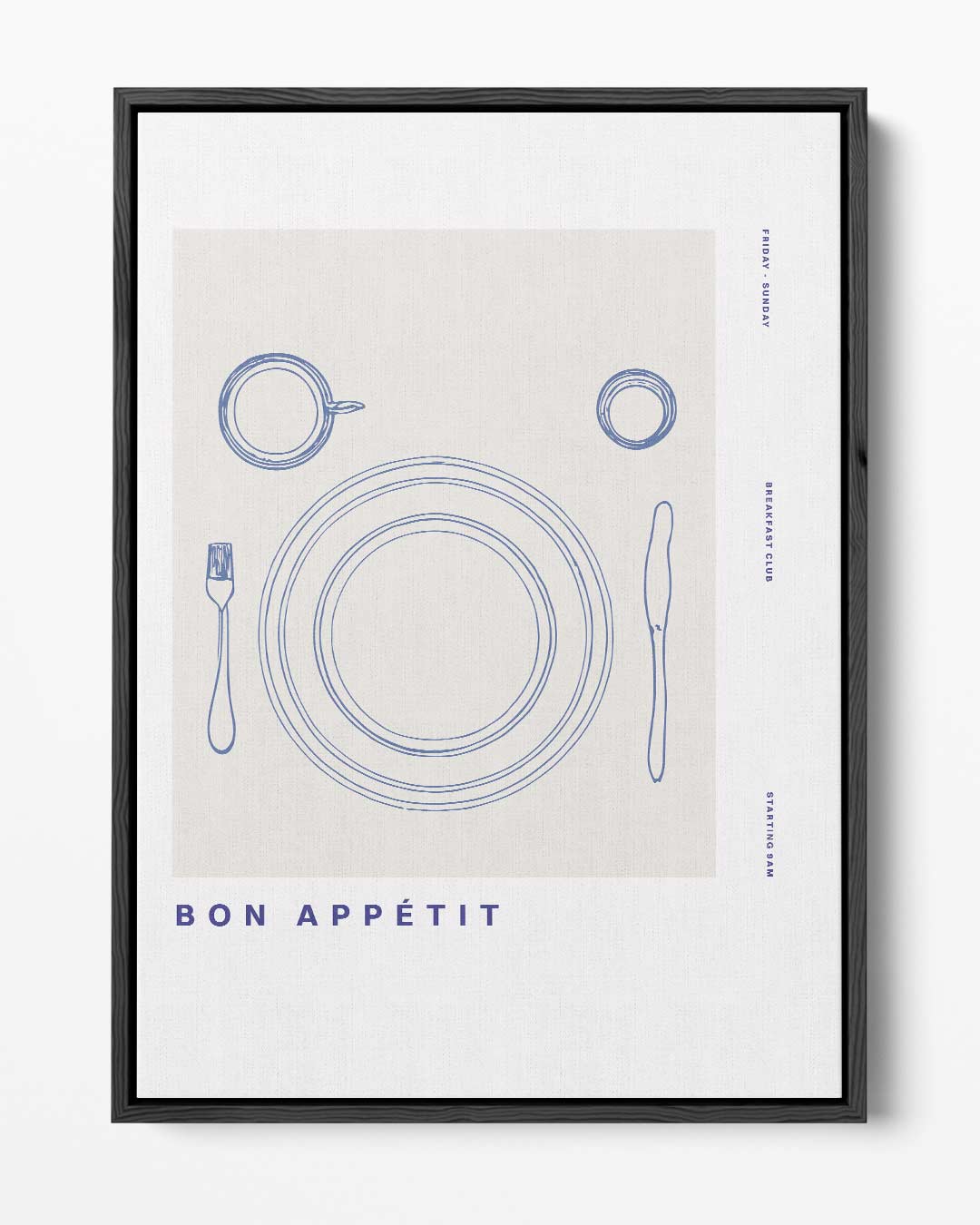 Bon Appétit Poster – portret kunstwerk als wanddecoratie