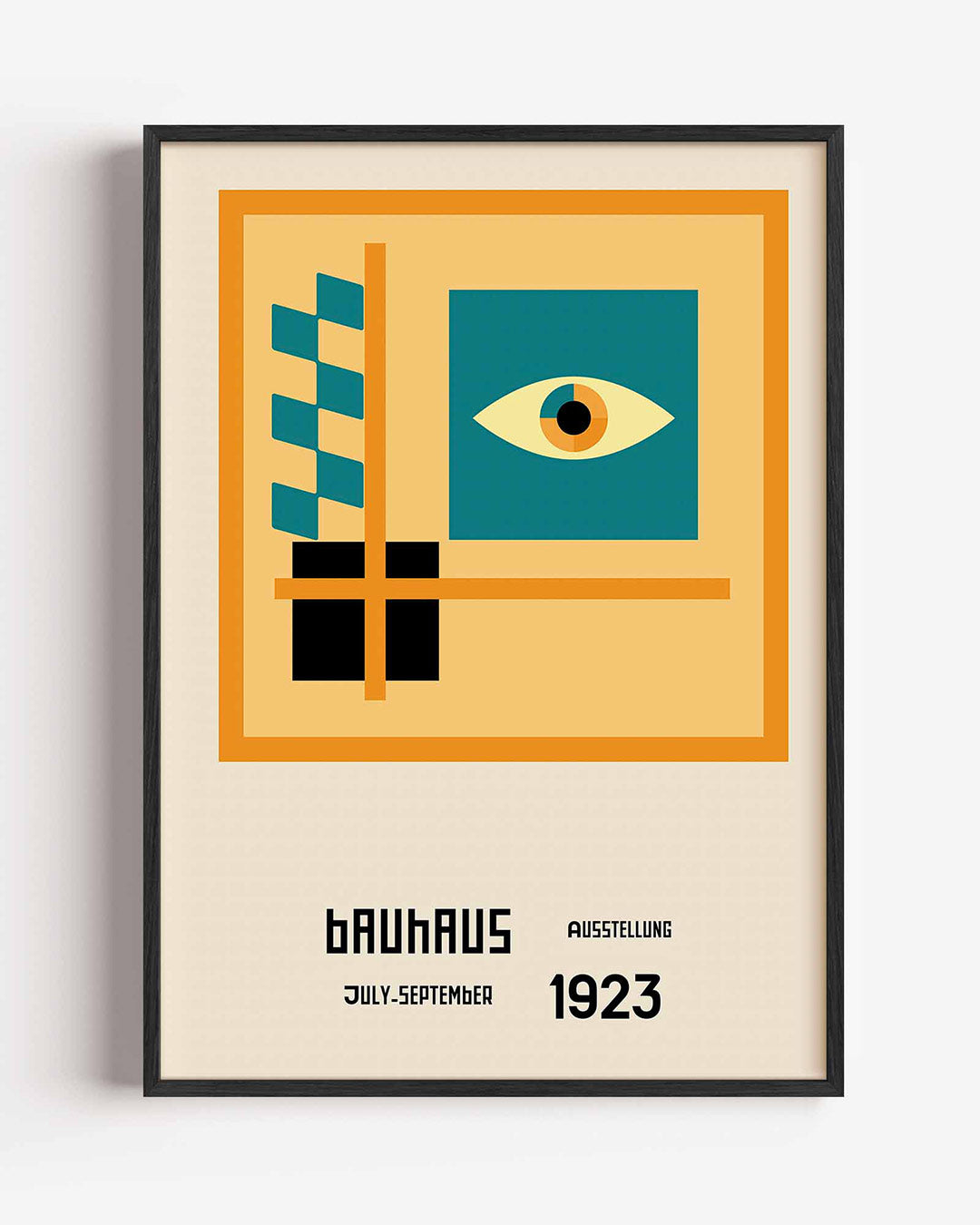 Vorm en balans – staande Bauhaus poster als wanddecoratie