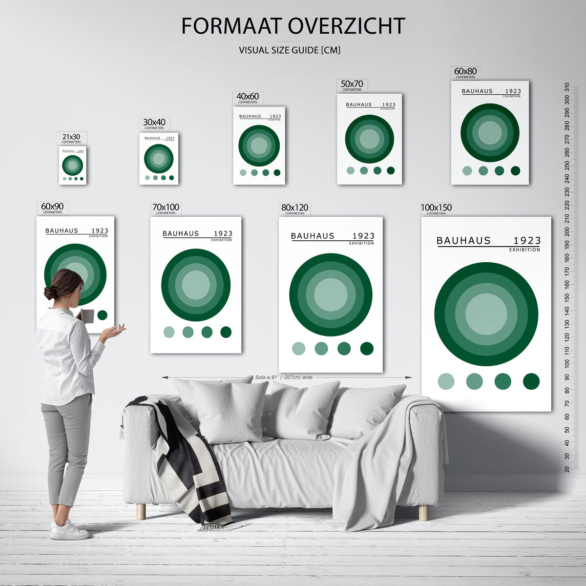  – Bauhaus poster als moderne geometrische wanddecoratie