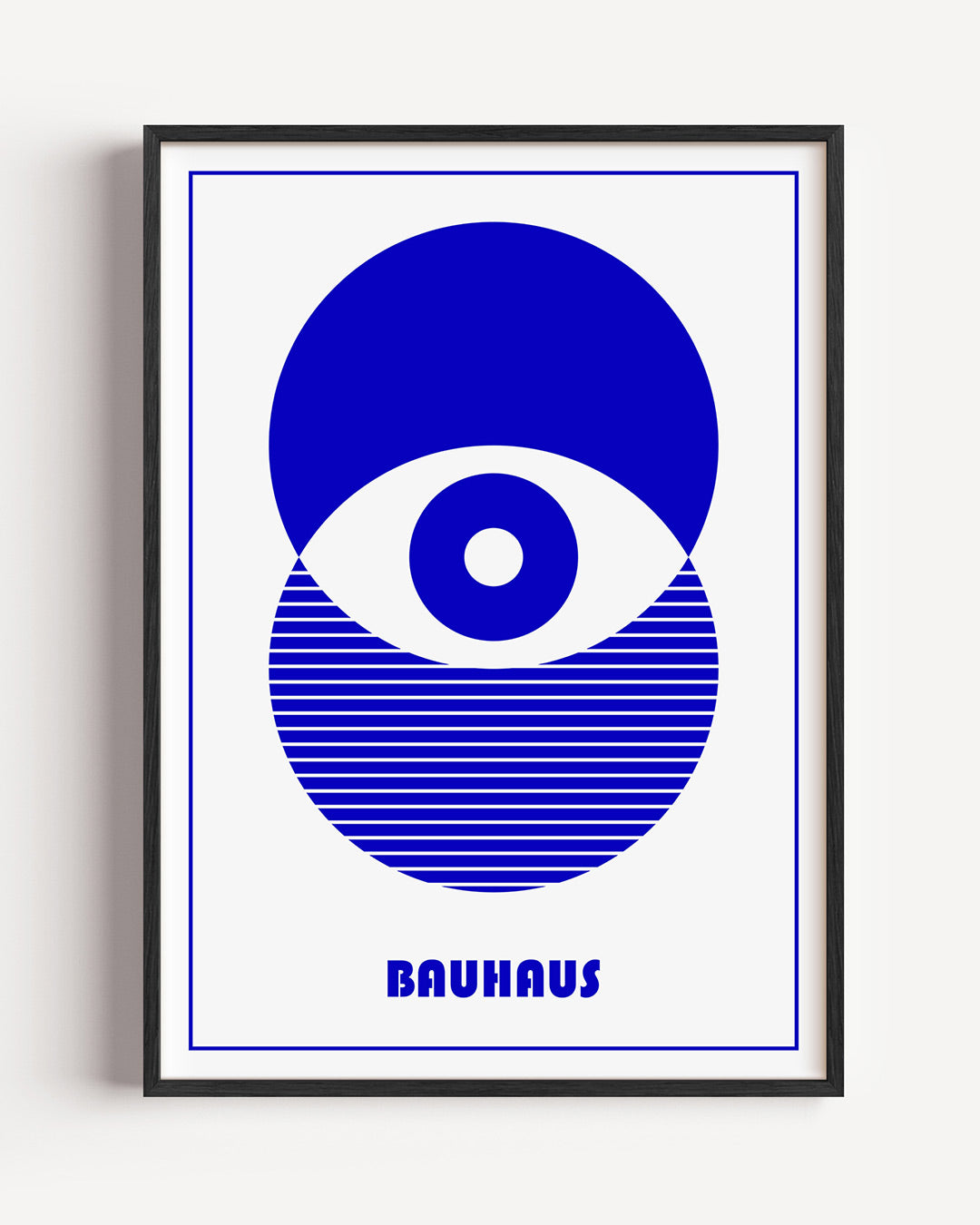 Cirkel en lijnen – staande Bauhaus poster als wanddecoratie