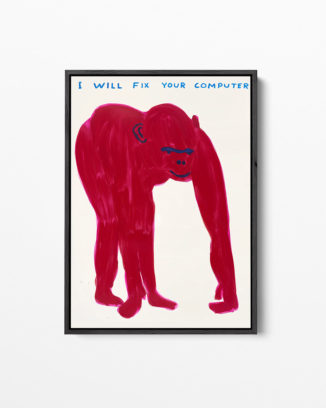 Speelse aap illustratie – staand wanddecoratie kunstwerk