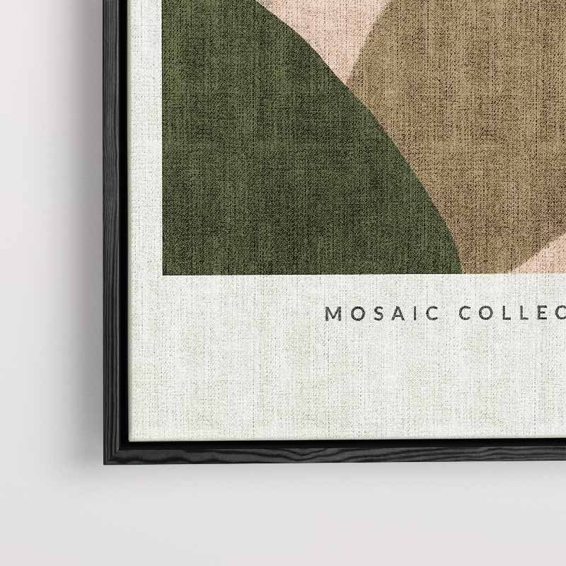 Aardse Abstracte Mozaïek – plexiglas kunstwerk als wanddecoratie