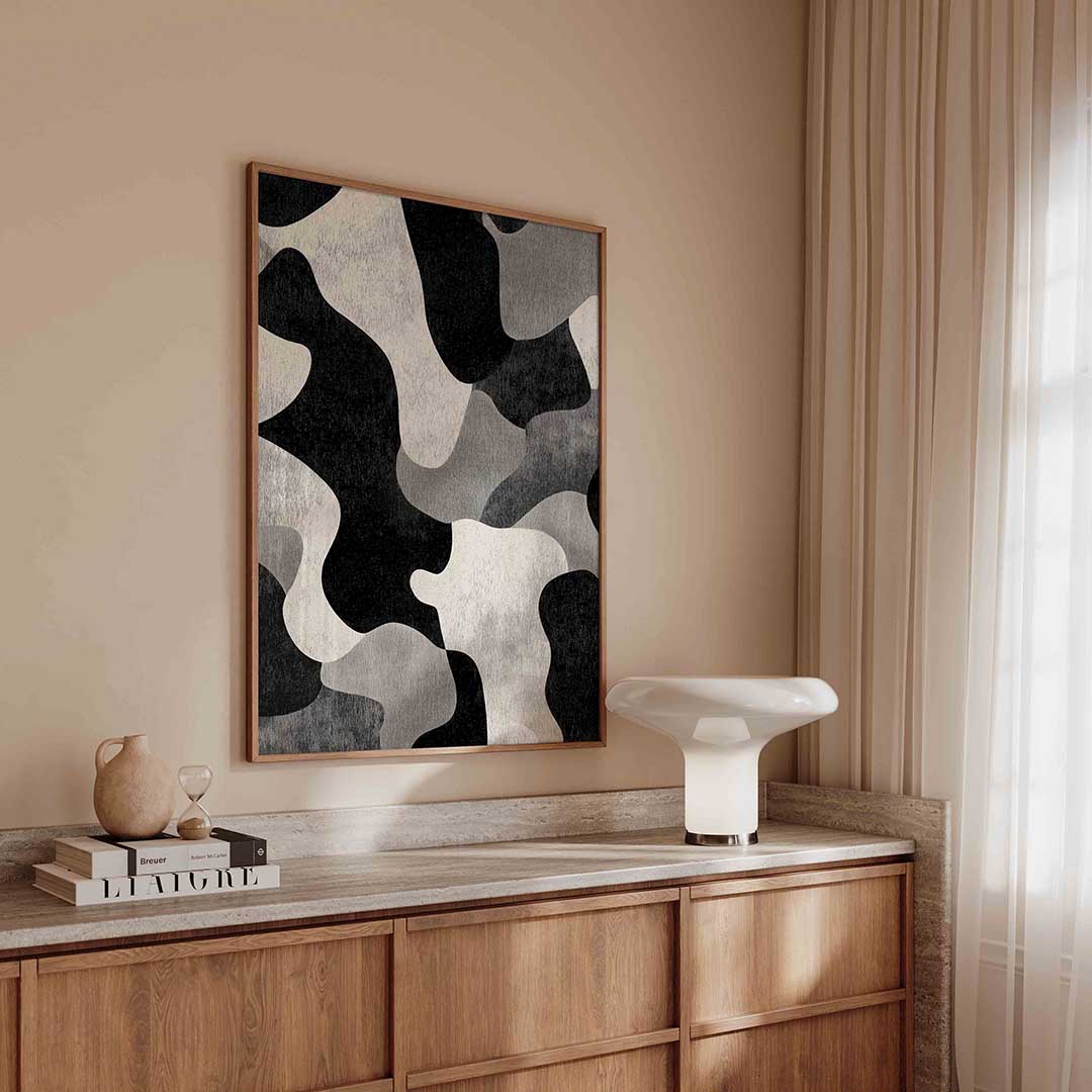 Abstracte vormen – abstracte poster in staand formaat