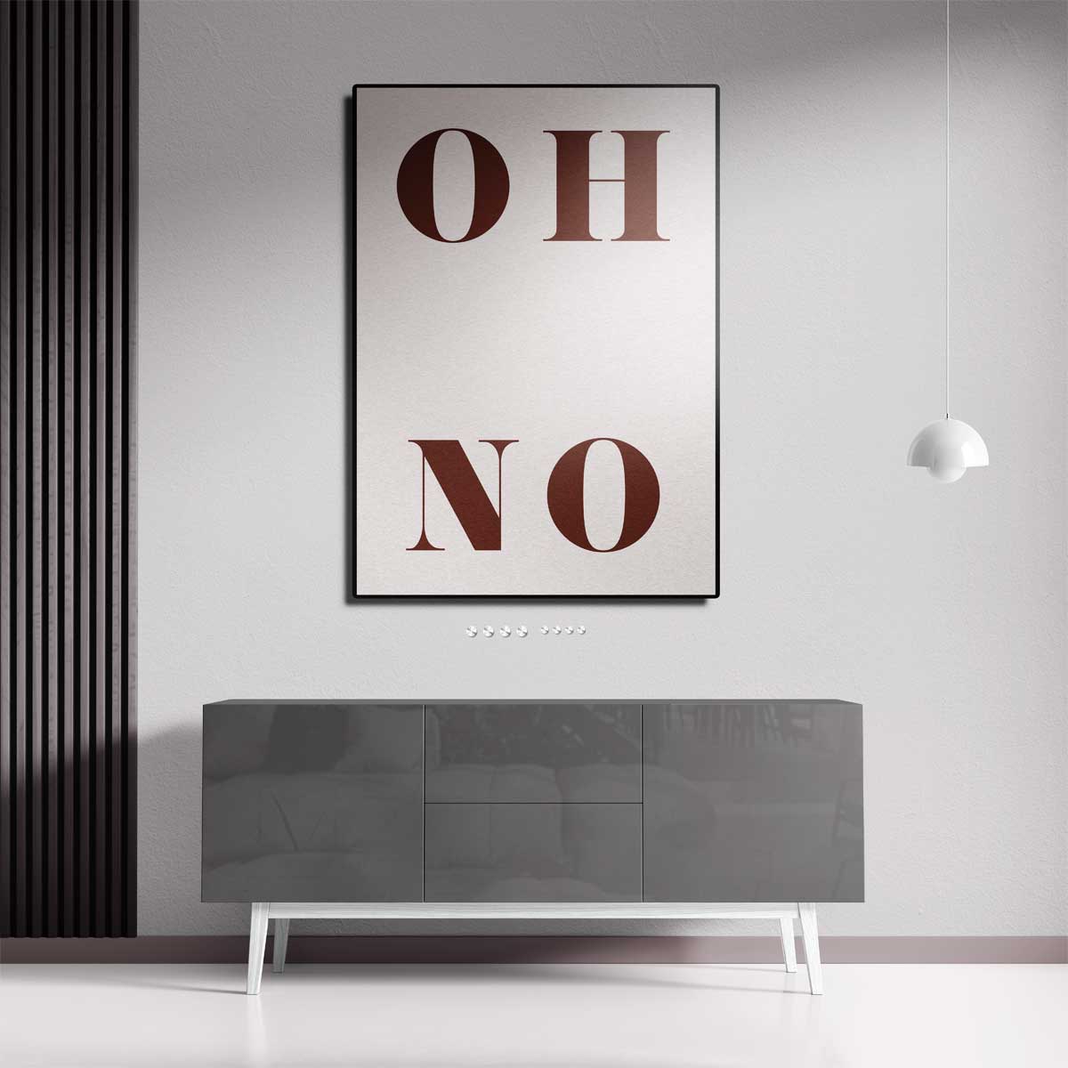 Oh No Poster – canvas kunstwerk als wanddecoratie