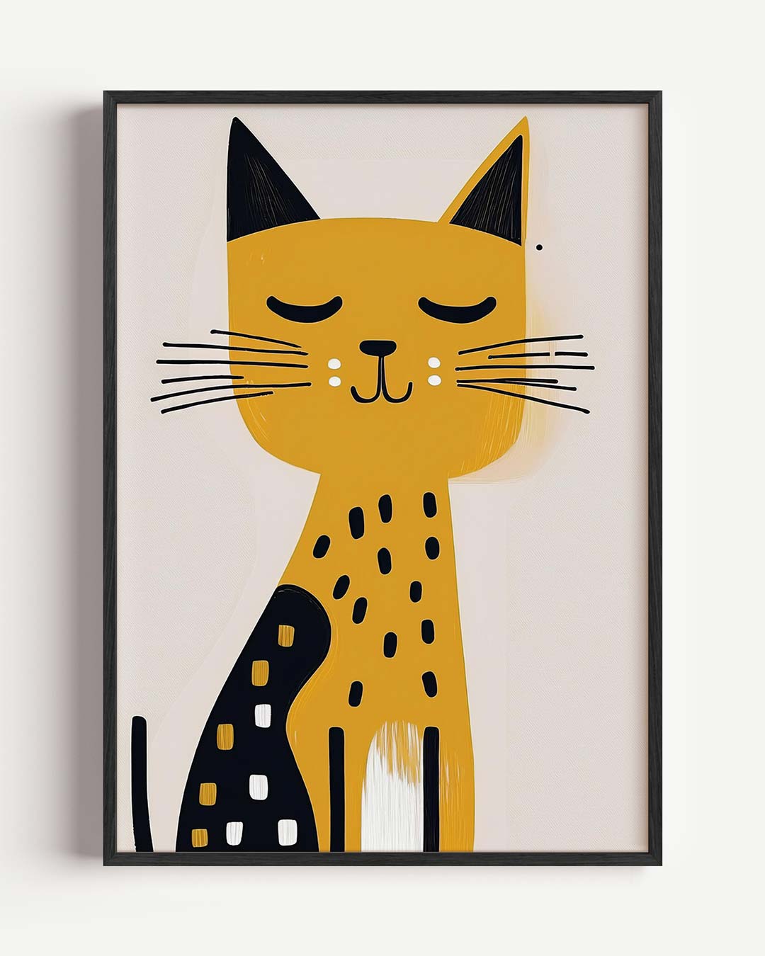 Slapende Kattenposter – kids portret poster als wanddecoratie