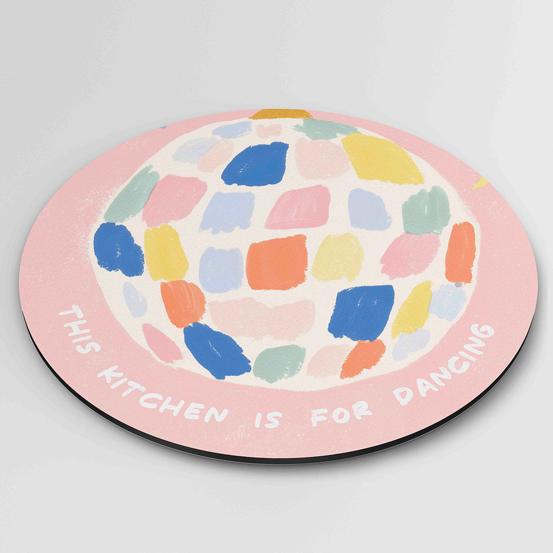 Kleurrijke bol – ronde wanddecoratie met abstract ontwerp
