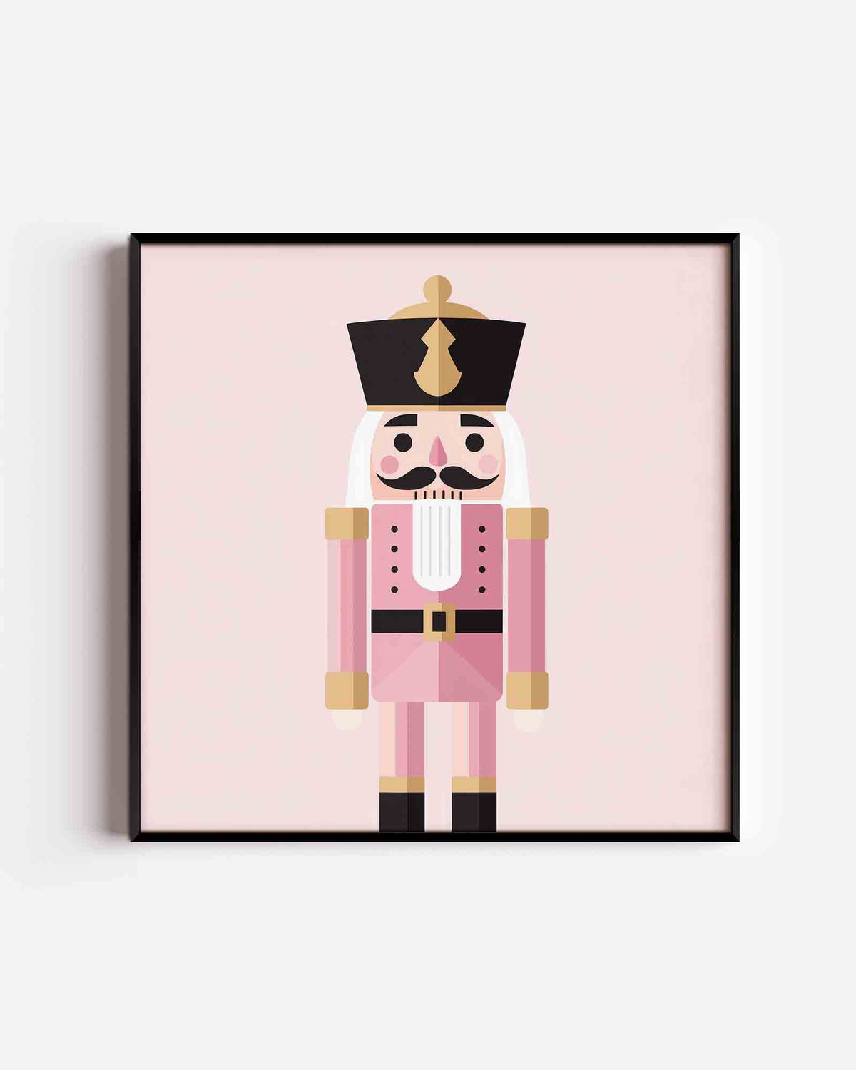 Roze notenkraker – vierkante kinderposter als wanddecoratie