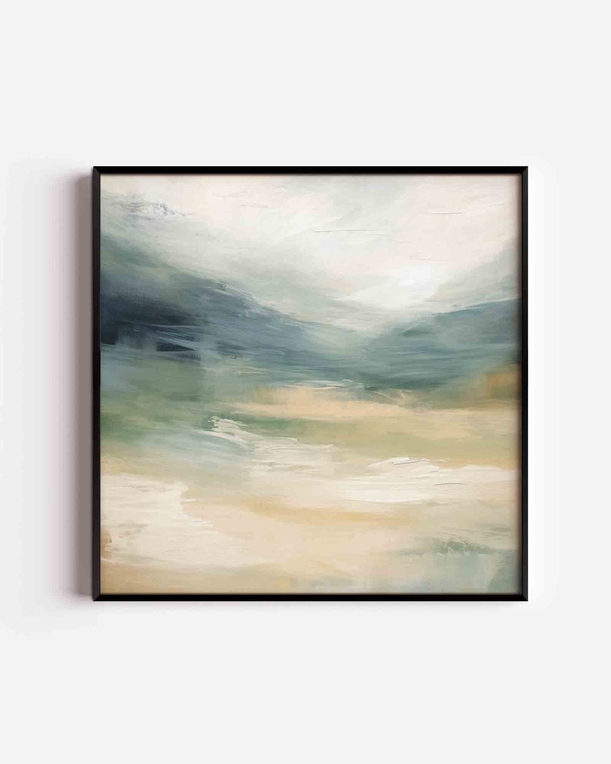 Abstracte landschapsweergave – abstracte vierkante poster als wanddecoratie