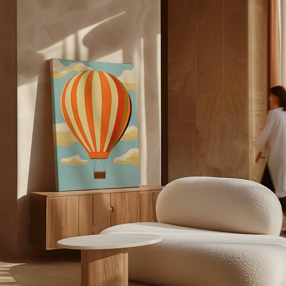 Vrolijke Luchtballon – staand kunstwerk voor modern interieur