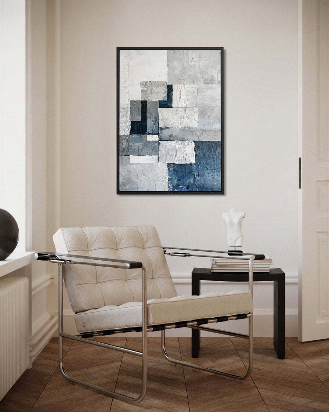 Geometrische texturen – staand wanddecoratie kunstwerk