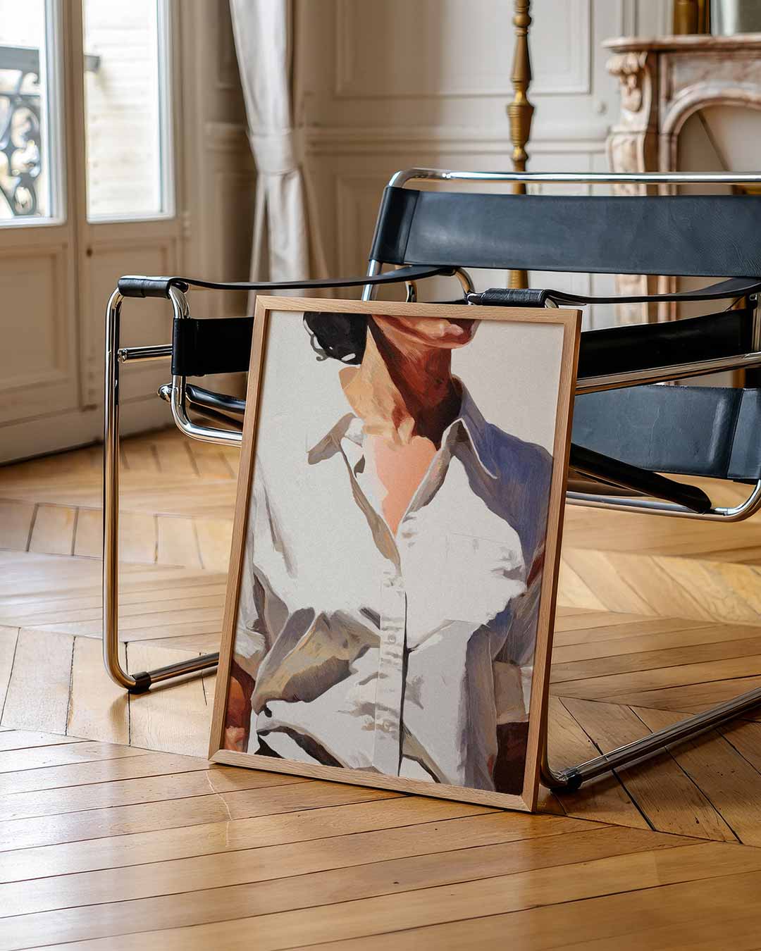 Stijlvolle Vrouwelijke Abstractie – zomerse wandkunst als portret poster