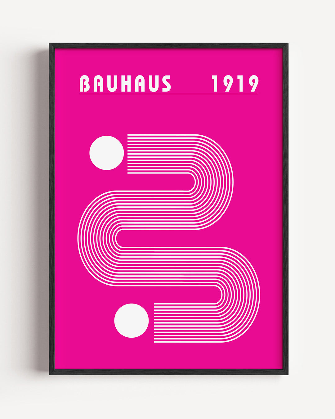 Lijnen en vlakkenspel – staande Bauhaus poster als wanddecoratie