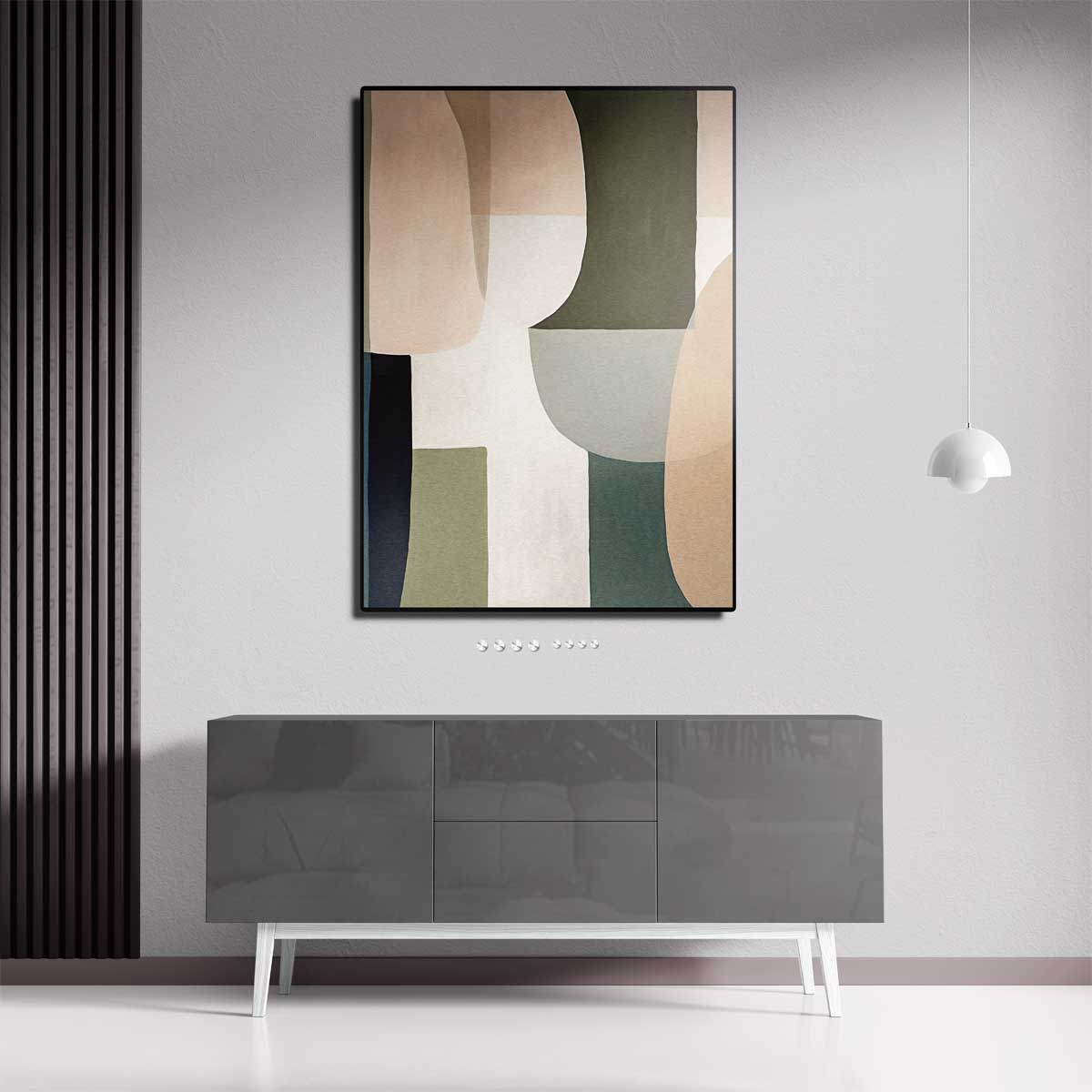 Geometrische Harmonie – canvas wanddecoratie in portret formaat