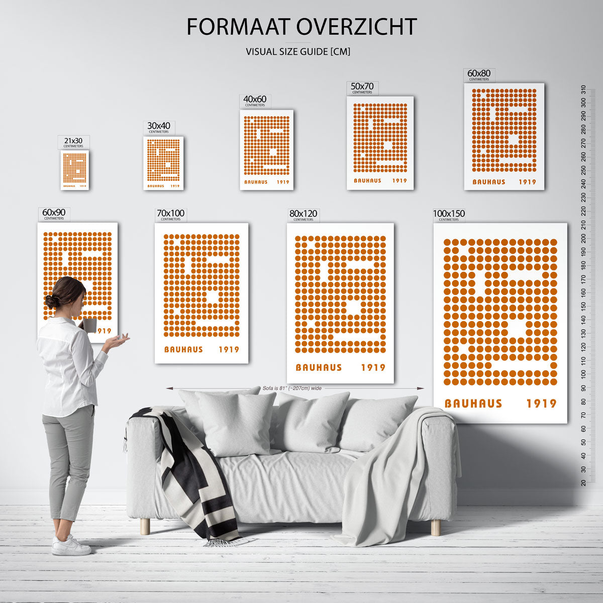  – geometrische poster in Bauhaus-stijl van WallArtistic