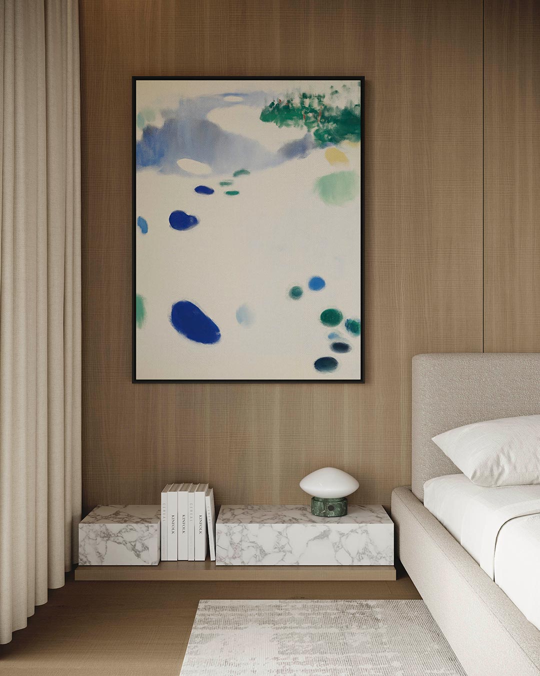 Vloeiende kleurencompositie – staand wanddecoratie kunstwerk