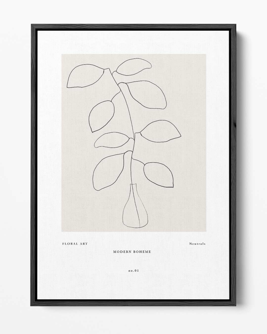 Modern Boho Flora – portret kunstwerk als wanddecoratie