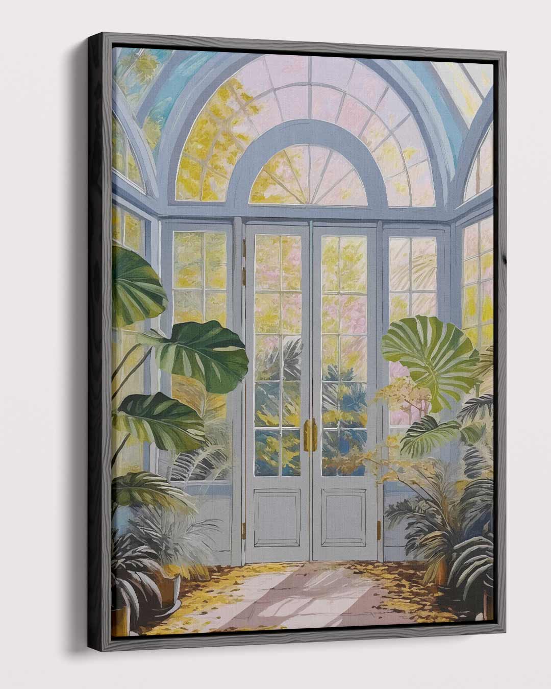 Serene Wintertuin – dibond kunstwerk als wanddecoratie