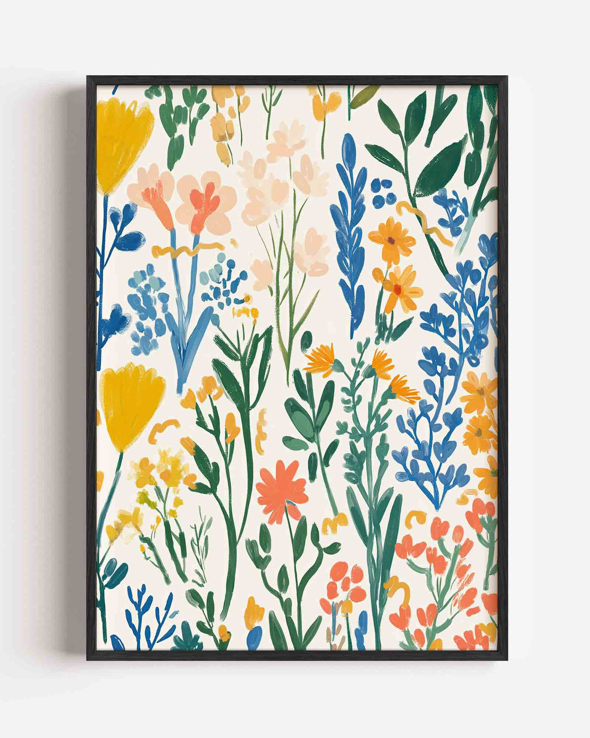 Bloemen en bladeren – bloemen portret poster als wanddecoratie