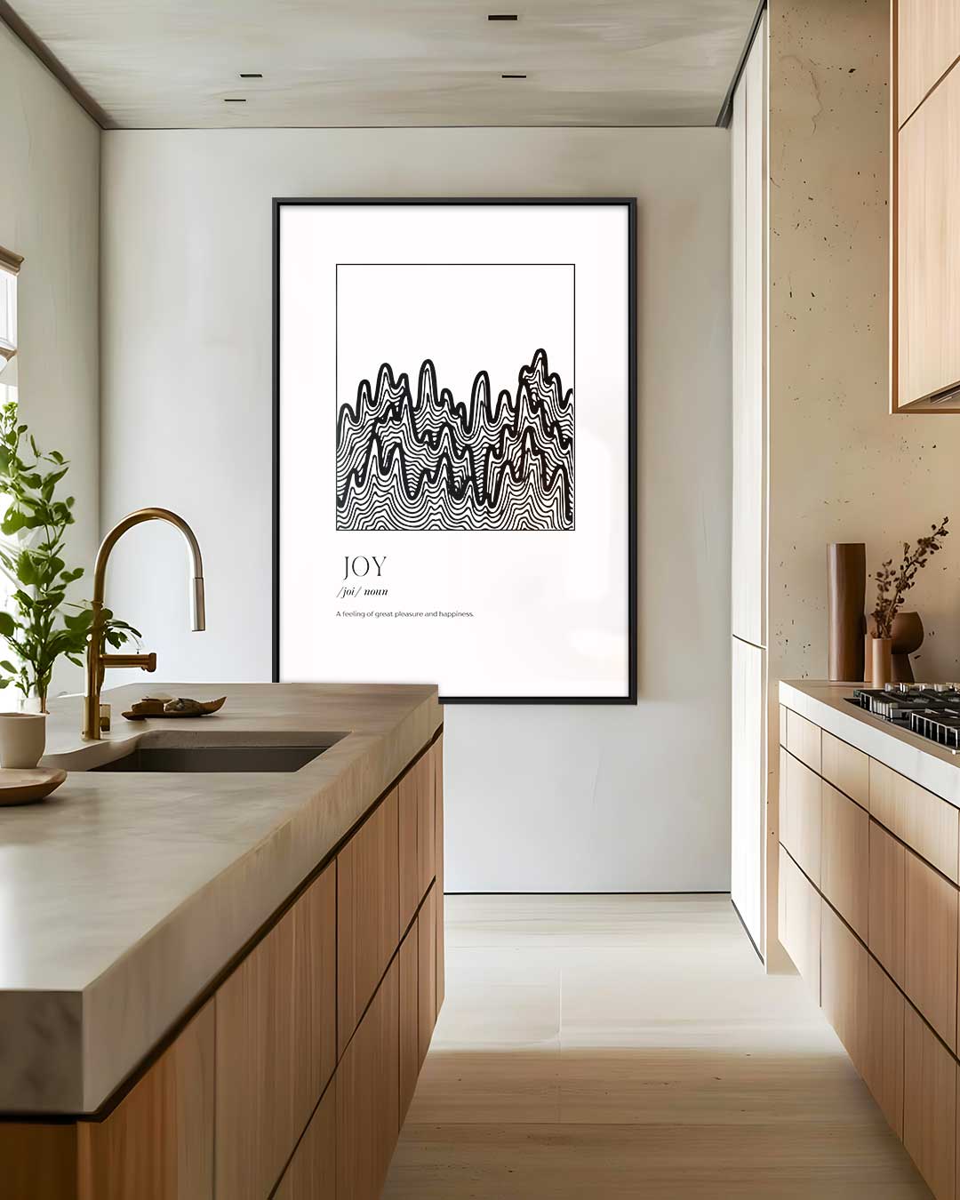 Joyful Lines – modern portret kunstwerk van WallArtistic