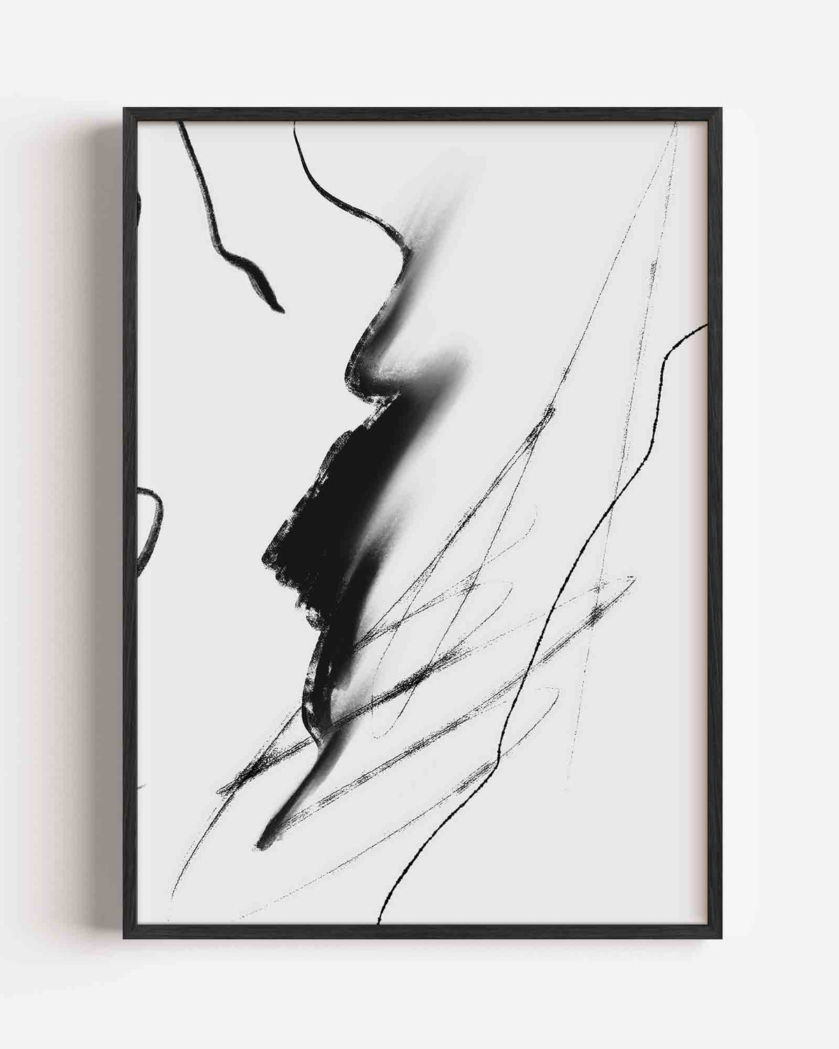 Abstracte lijnen – Kunst & Design poster als staande wanddecoratie
