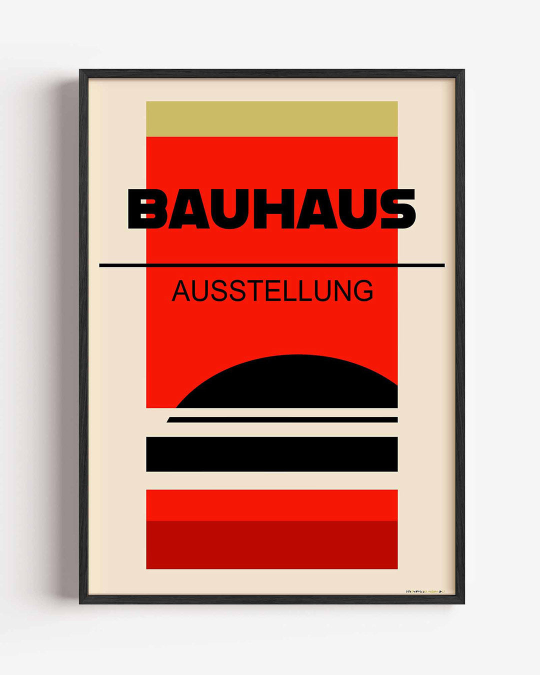 Vorm en balans – staande Bauhaus poster als wanddecoratie
