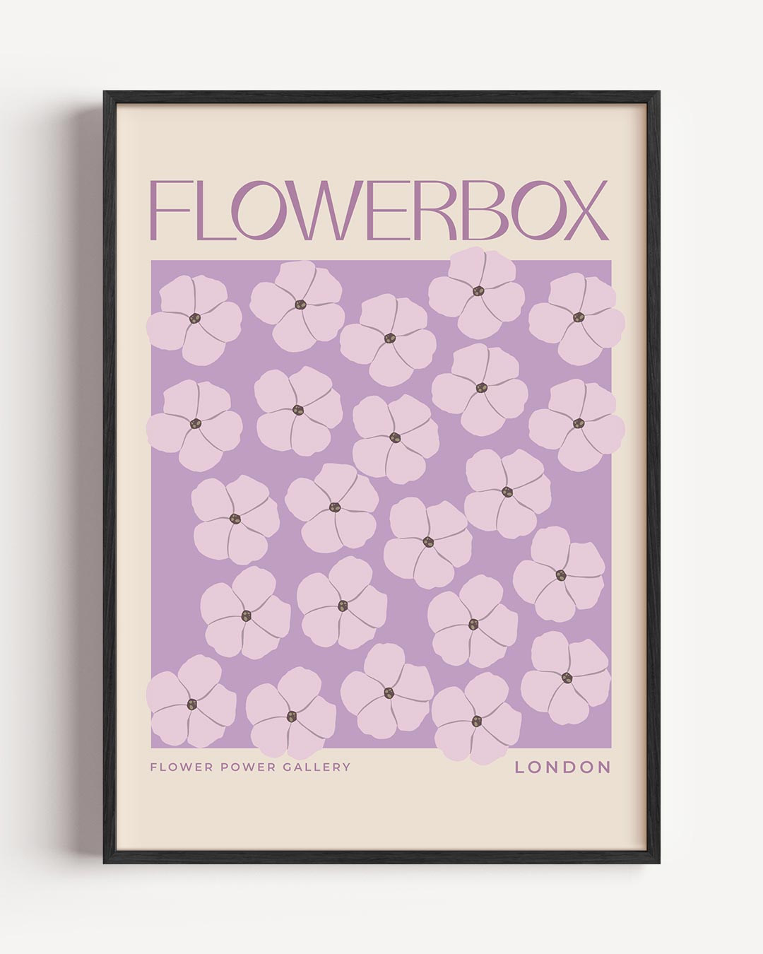 Vrolijke Bloemenpracht – typografie portret poster als wanddecoratie