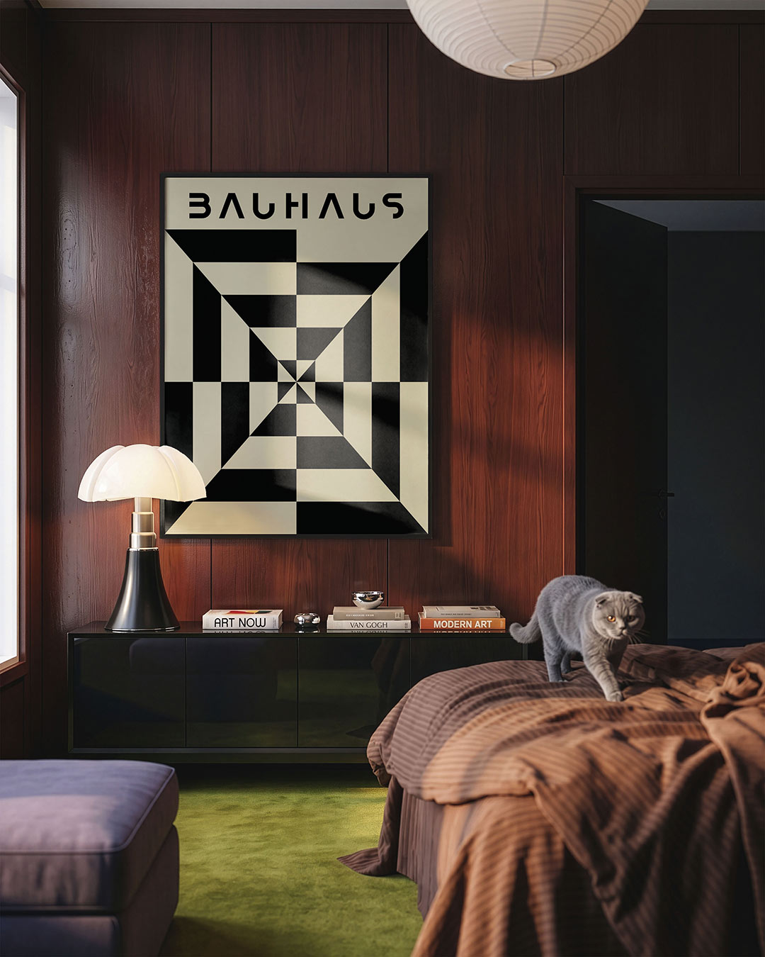Abstracte – geometrische Bauhaus poster in staand formaat