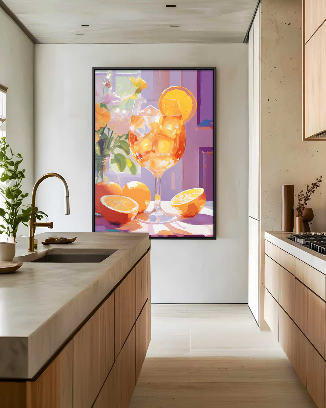 Zomerse Citrus Verfrissing – staand kunstwerk voor modern interieur