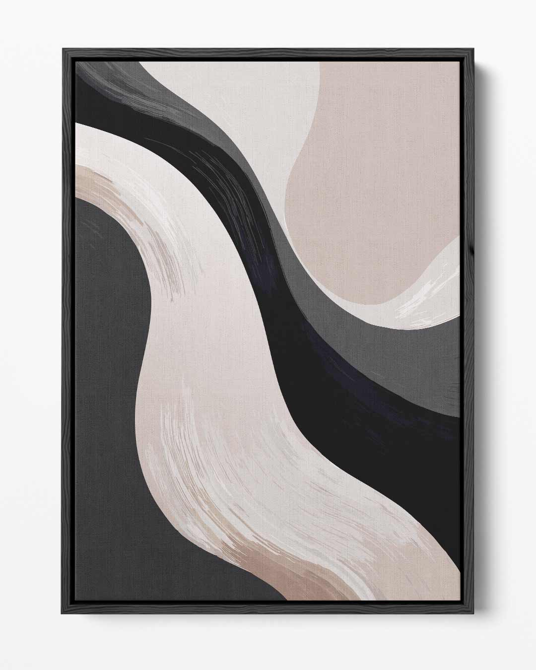 Golvende Abstracte Compositie – portret kunstwerk als wanddecoratie