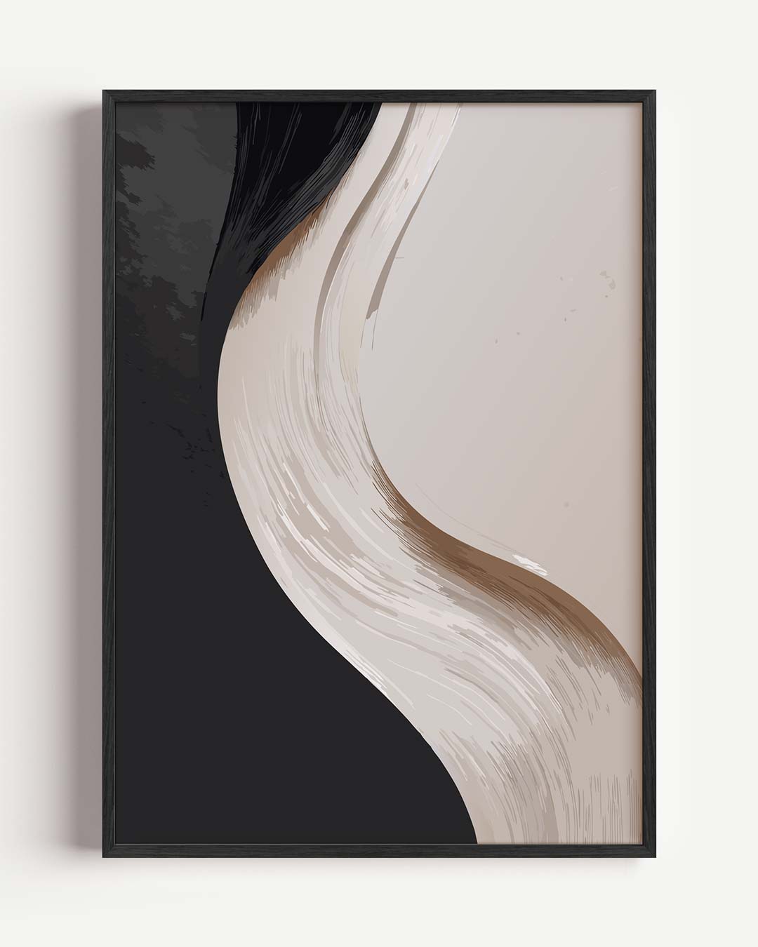 Elegante Abstracte Golflijnen – kleurrijke abstracte portret poster als wanddecoratie
