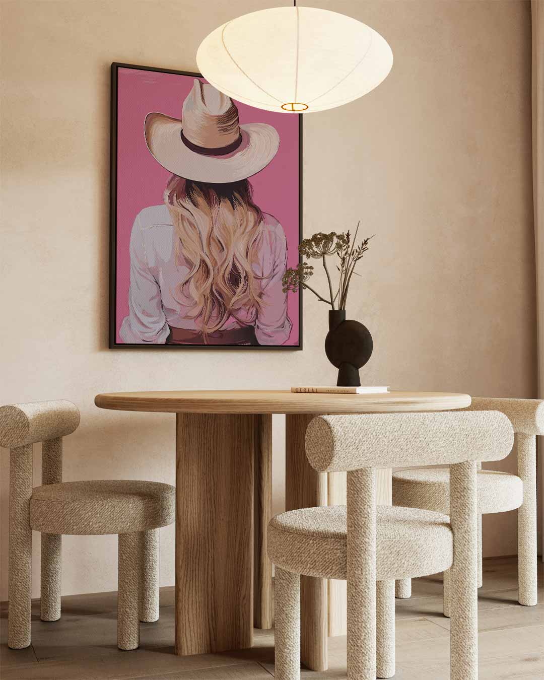 Cowboy Glamour – canvas wanddecoratie in portret formaat