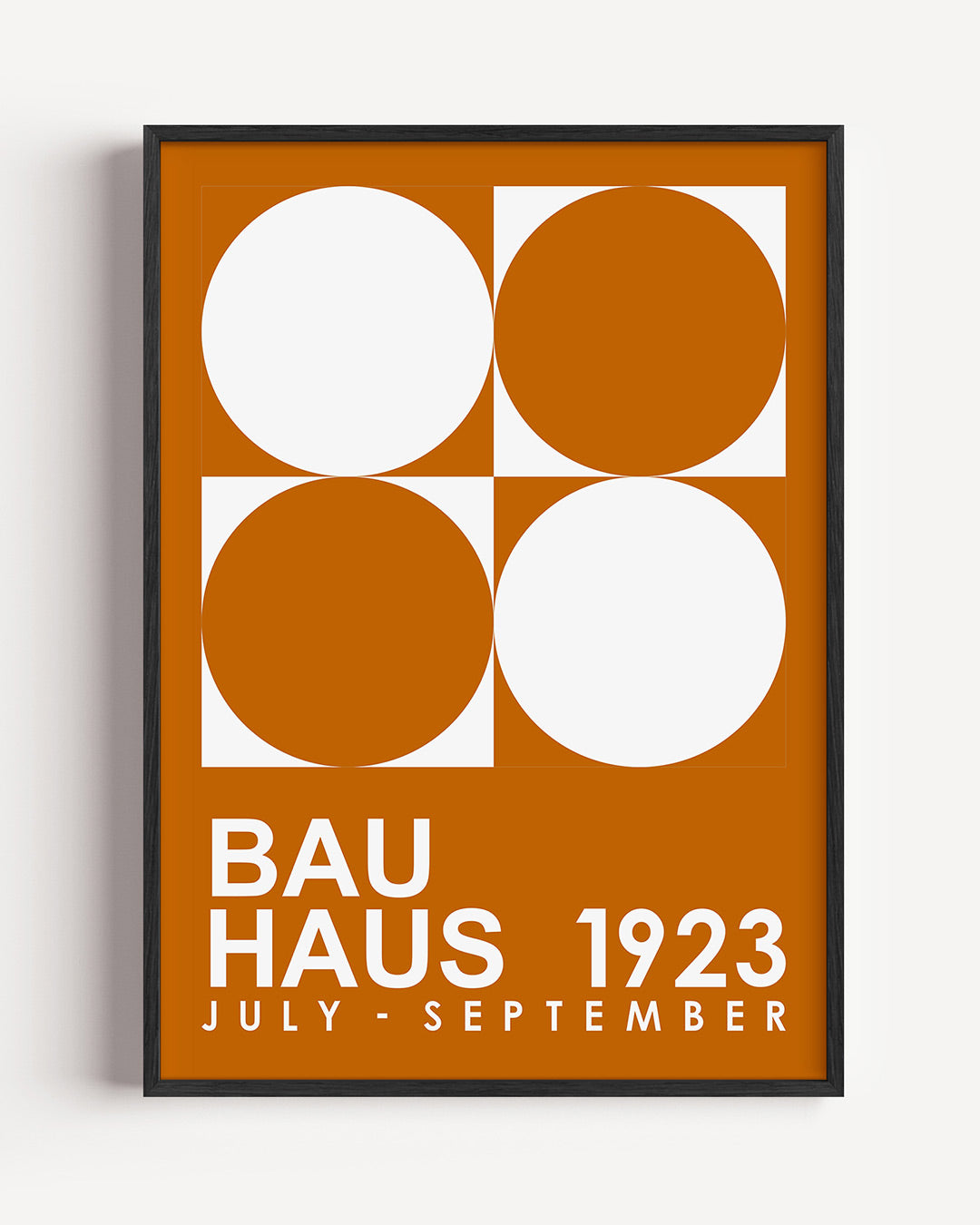Cirkel en vierkant – staande Bauhaus poster als wanddecoratie